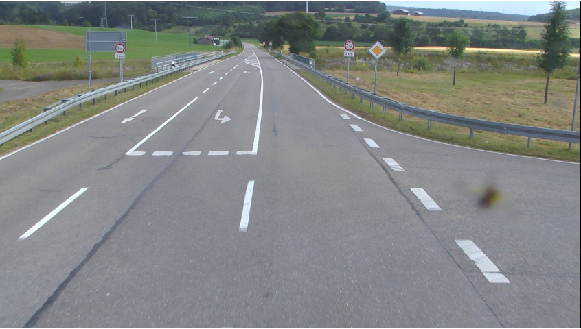 Das Foto zeigt die L 1243 Halzhauser Straße 