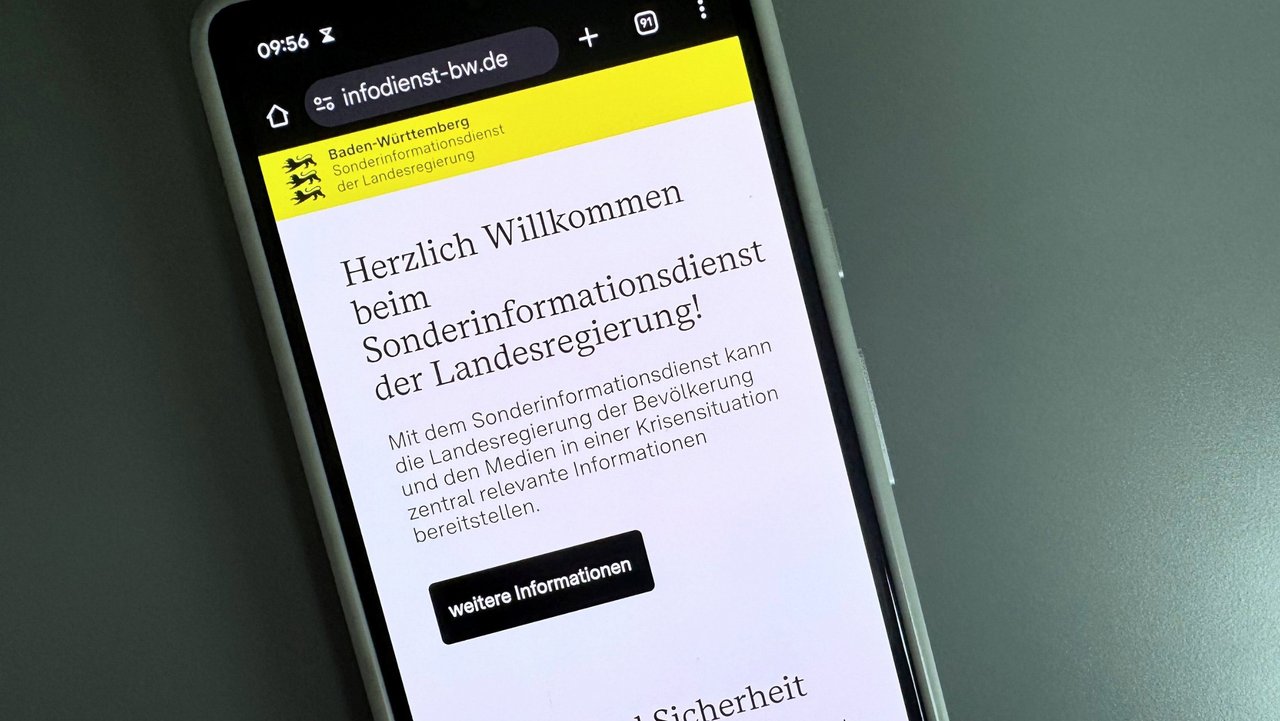 Internetseite der Landesregierung für Krisenfälle