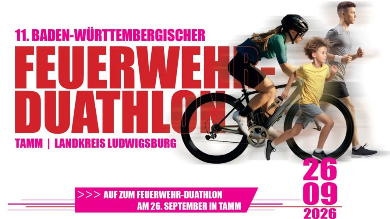 Plakat zum Feuerwehrduathlon