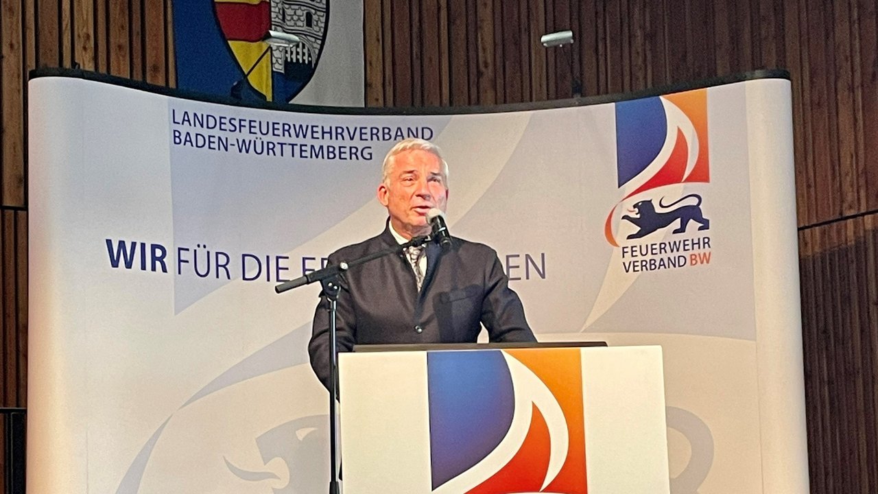 Innenminister Thomas Strobl beim Landesfeuerwehrtag 2022 in Lahr