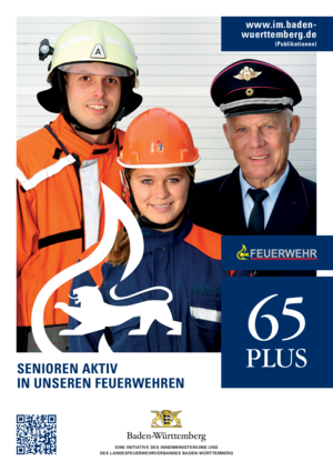 Senioren in der Feuerwehr - Plakat 65plus