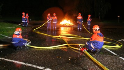 Jugendfeuerwehr bei einer Übung
