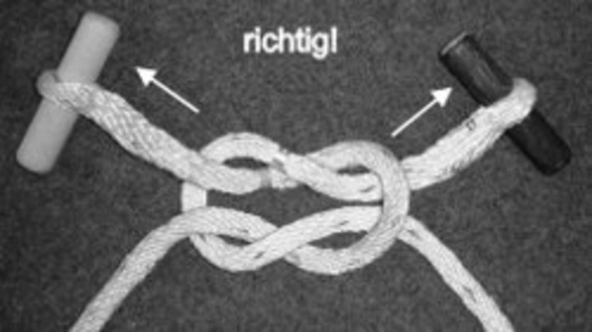 Kreuzknoten richtig geknotet