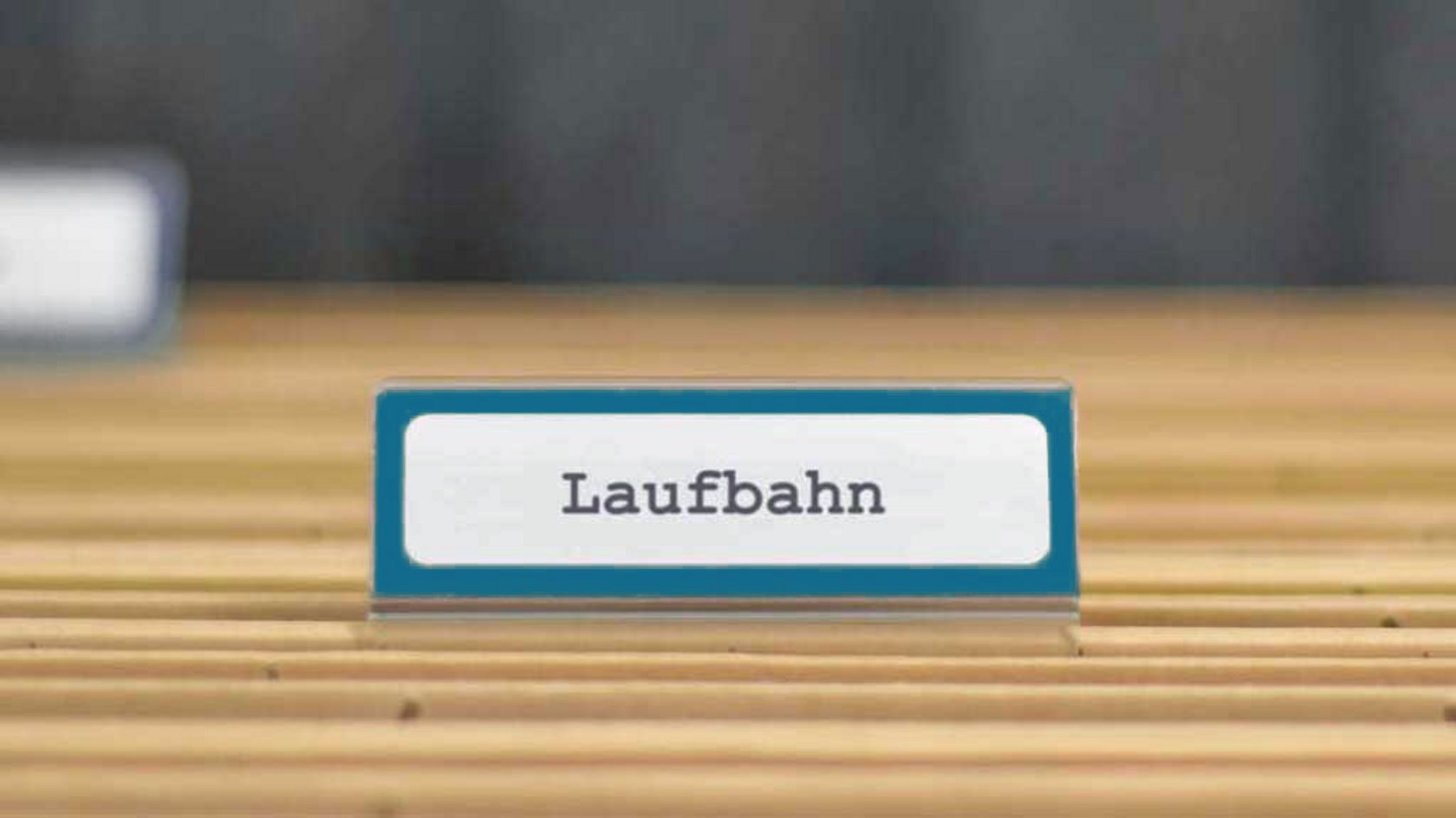 Hängeregister mit der Beschriftung Laufbahn